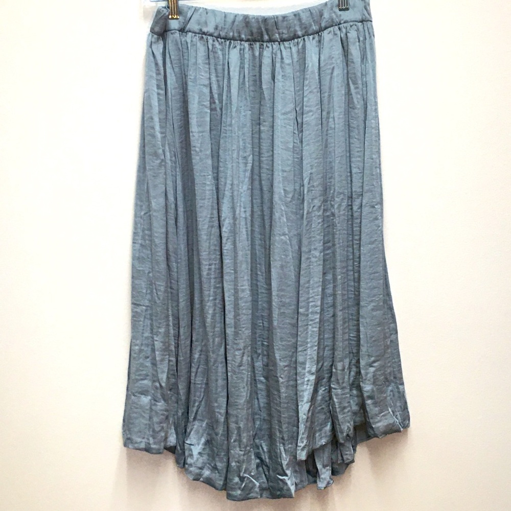 Philosophy Full Flowy Midi Skirt Medium Green Blue Pockets Festival Spring